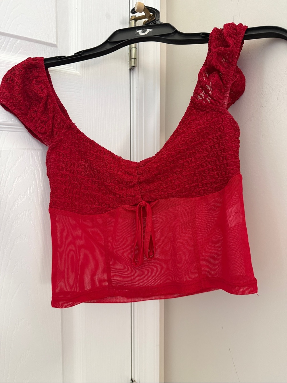La Hearts Red Lace Intimate Top